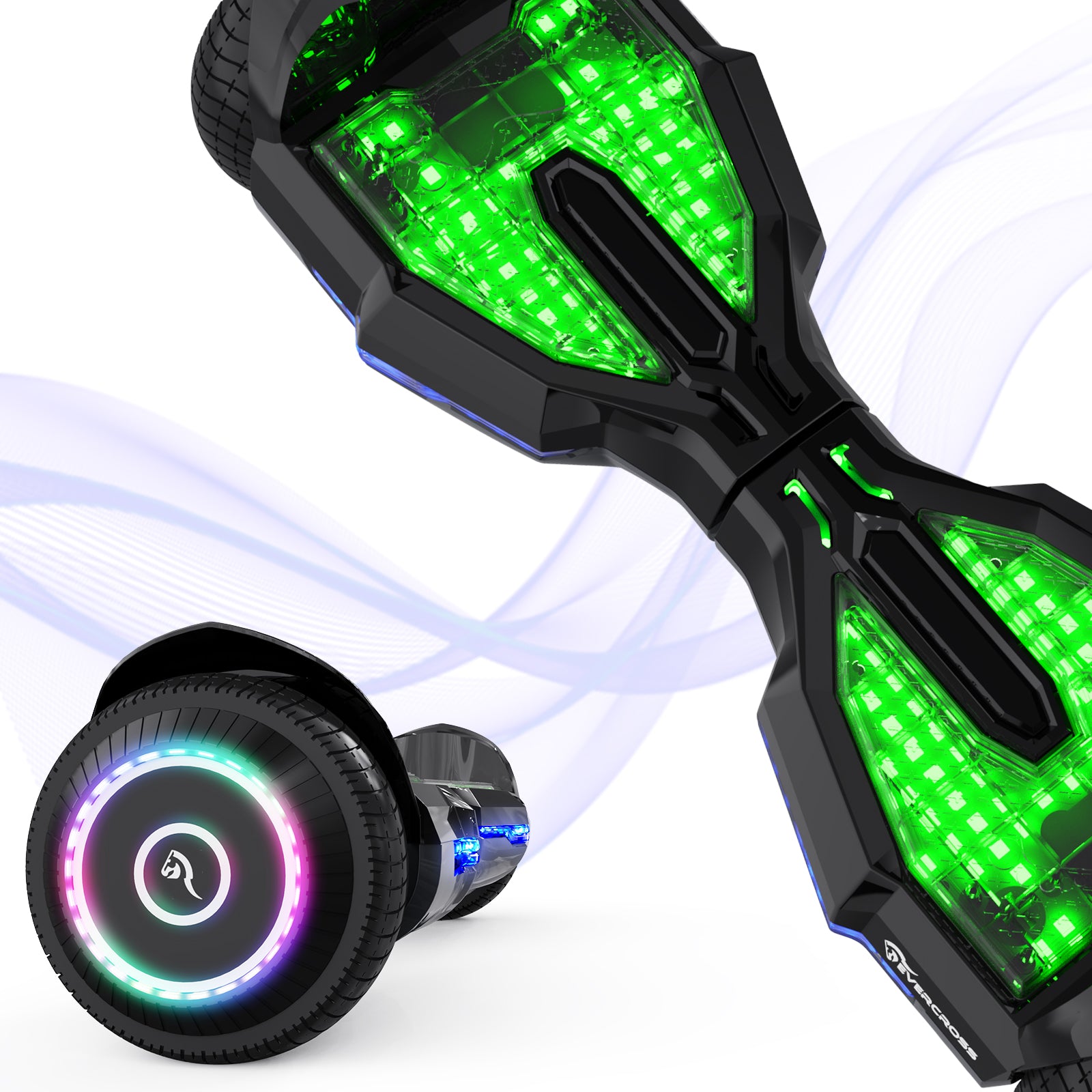 6.5inch Solid Tire Color-Changing Bluetooth Glow Hoverboard (EU, UK)